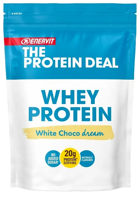 Enervit The Protein Deal Whey Protein White Choco Dream, 20g Proteine per Porzione, Senza