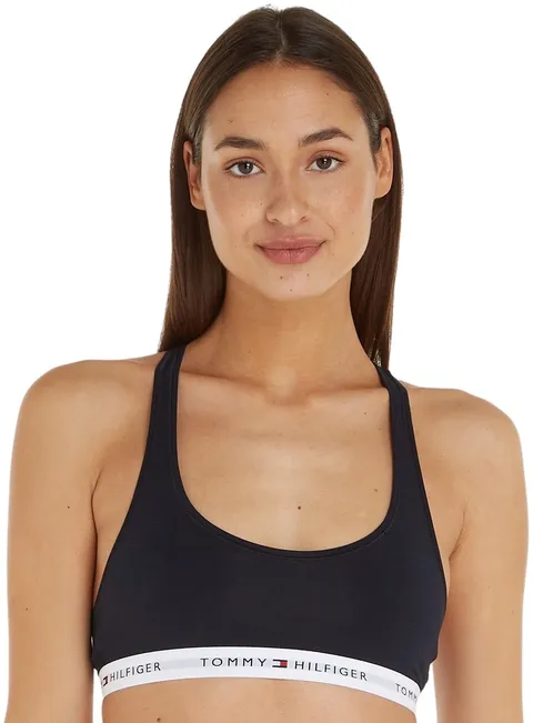 Tommy Hilfiger Donna Bralette Elasticizzata, Blu (Desert Sky), M