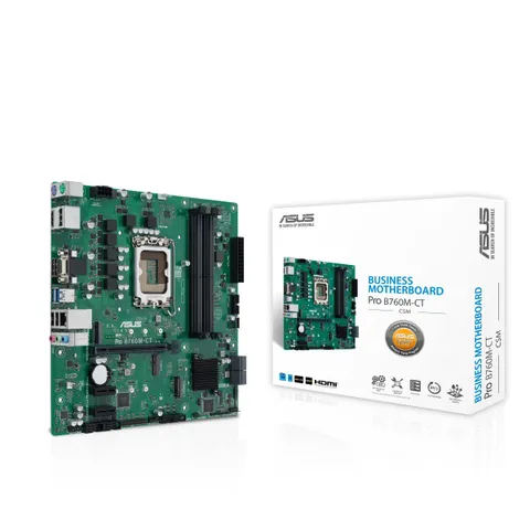 ASUS PRO B760M-CT CSM Scheda Madre Business Intel B760, LGA 1700, microATX, DDR5, PCIe