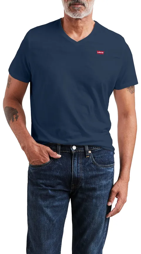 Levi's Original Housemark V-Neck, T-shirt Uomo, Blu ( Dress Blues ), M