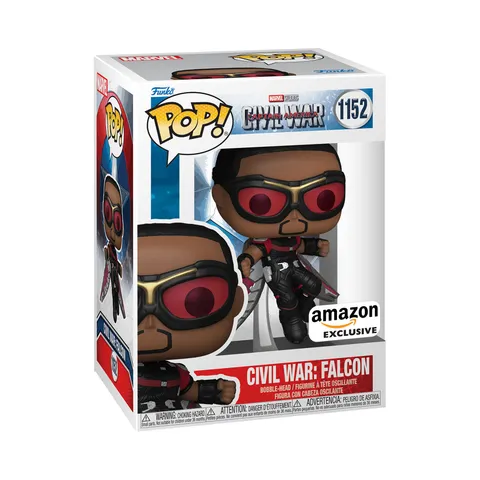 Funko Pop! Marvel: Civil War Build A Scene - Falcon - Captain America - Capitan America