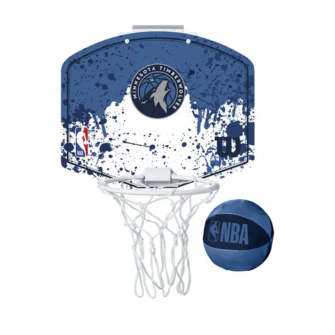 Wilson Minicanestro da Basket NBA TEAM MINI HOOP, Plastica, Bianco/Blu (Minnesota