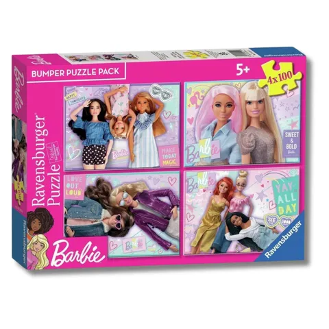 Ravensburger - Puzzles Barbie 4 Pack | Puzzle Bambini 5 Anni In Su | Regalo Bambina 5