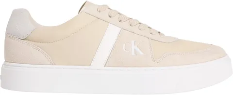 Calvin Klein Coppe Classiche da Uomo in Pizzo Misto EMB Lingua Ym0Ym01395 Low Top, Cachi (Avena/Bianco Brillante), 40