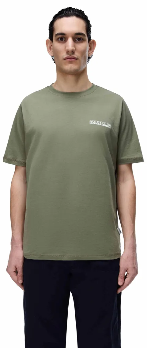 Napapijri Senar T-Shirt Maniche Corte Verde Militare
