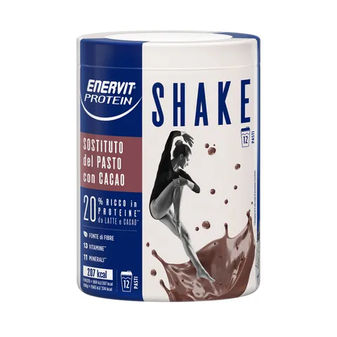 Enervit, Meal Shake Cacao Protein, Sostituto del Pasto, 1pasto=207 kcal, Bevanda