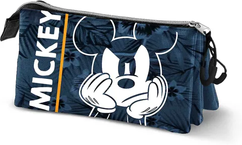 Disney Topolino Blue-Astuccio Triplo HS, Blu Scuro, 23 x 11 cm