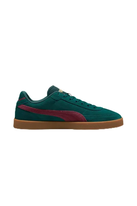 Puma Puma Club II Era - Sneaker Unisex in Pelle Scamosciata, Verde Terrain Ruby Shimmer