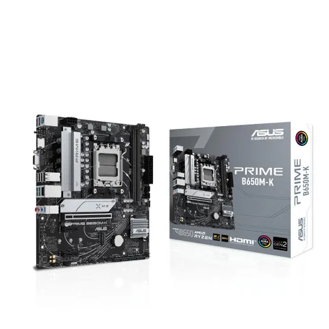 ASUS B650EM MAX Gaming WIFI, Scheda Madre AMD mATX, Slot DDR5, PCIe 5.0 Ready, Tre Slot