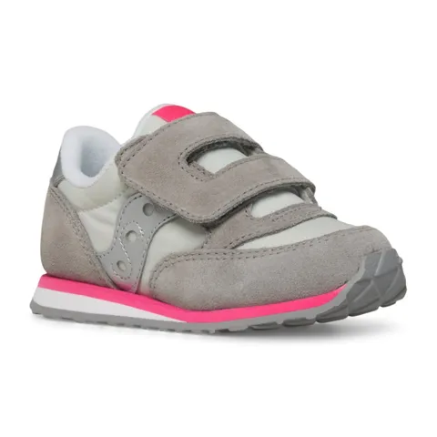 Saucony Baby Jazz HL, Scarpe da Ginnastica Unisex - Bambini e Ragazzi, Grey Silver Pink
