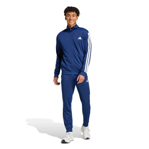 adidas Uomo Sportswear Basic 3 Stripes Tricot Track Suit, Dark Blue, XXL Short