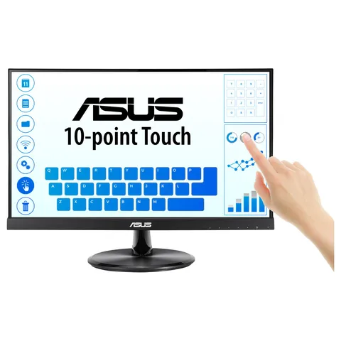 ASUS VT229H 21.5" Monitor, FHD, 1920 x 1080, IPS, 10-point Touch Monitor, HDMI, Flicker Free, Filtro Luce Blu, Certificazione TUV