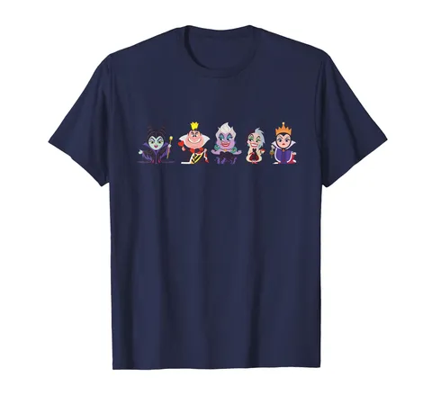 Disney Villains Kawaii Chibi Evil Queens Maglietta