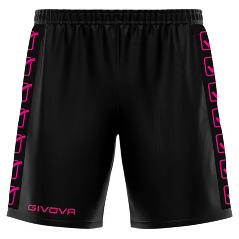 Givova Pantaloncino Poly Band Nero/Fuxia Fluo