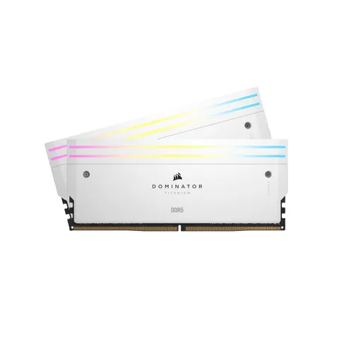 Corsair Dominator Titanium RGB DDR5 RAM 32GB (2x16GB) DDR5 Fino a 6400MHz CL32 Intel XMP