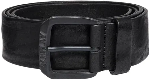 Replay Cintura da uomo in pelle, nera (Black 098), 90 cm
