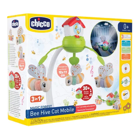 Chicco Giostrina Casina delle Api, Giostrina Evolutiva 3in1 per Culle Chicco Next2Me e