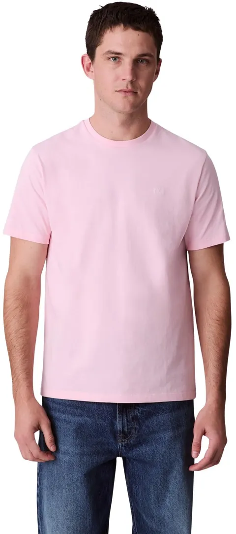 Calvin Klein Uomo T-Shirt Maniche Corte Smooth Solid Tee con Scollo Rotondo, Rosa (Rose