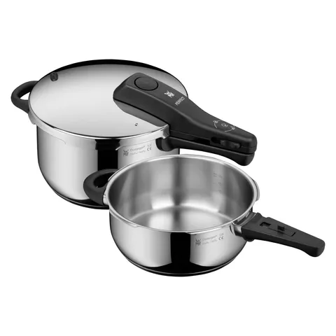 WMF Perfect - Set di pentole a pressione a induzione, 2 pezzi, 4,5 l + 3 l, grande