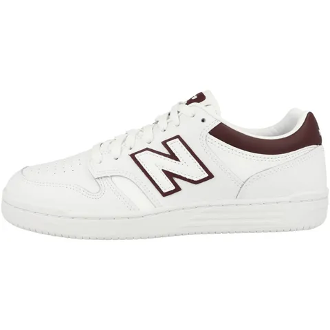 New Balance BB480LDB 480 Uomo, White/Bordeax EU 37.5
