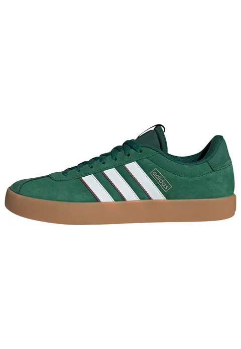 adidas Uomo Vl Court 3.0 Shoes, Dark Green / Cloud White / Burgundy, 42 EU