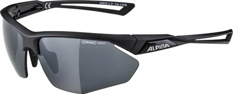 Alpina Unisex - Adulti, Nylos HR Occhiali sportivi, black, One Size