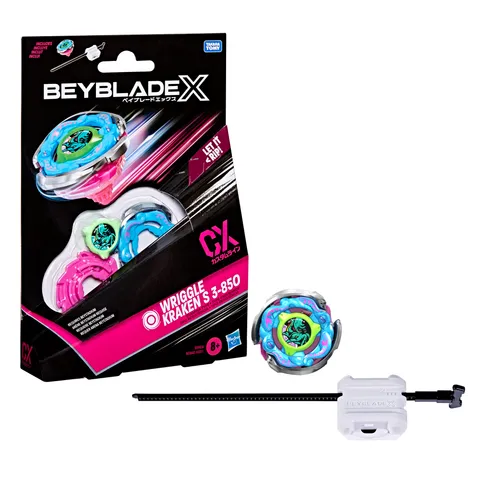 Hasbro Beyblade X, Set Starter Pack Wriggle Kraken S 3-85O CX, Trottola e Lanciatore