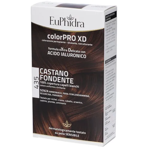 Euphidra - ColorPro XD, 435 Castano Fondente, Gel Colorante Extradelicato 50 ml + Base