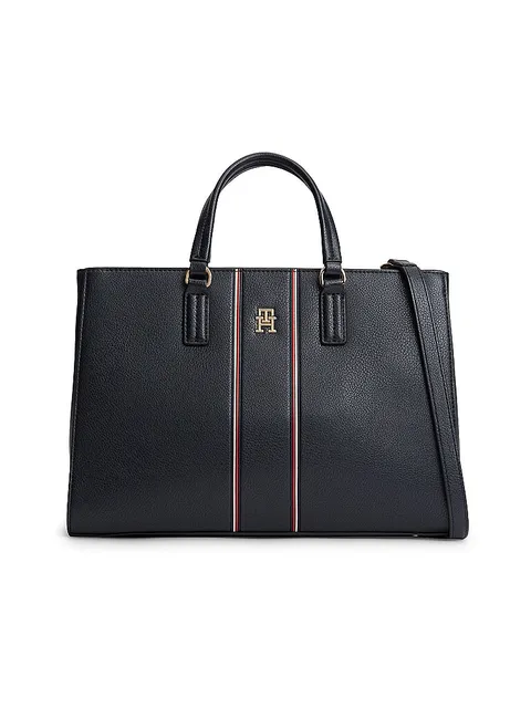Tommy Hilfiger Th Daily Satchel Corp AW0AW18644 Borsa a tracolla, BLU (Space Blue)