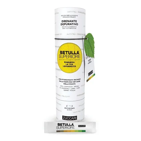 Zuccari Betulla Superiore, 25 Stick-Pack da 10ml, Integratore Alimentare con Estratti