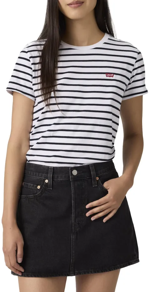 Levi's Perfect Tee Emily Stripe Bright White NA