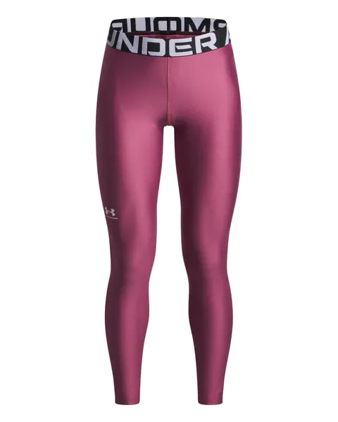 Under Armour Bambina HeatGear Legging, Leggins Sportivi Super Leggeri per Allenamento, educazione Fisica e Atletica, Pantaloni Palestra Elasticizzati,Fuchsia Dusk/White,YXS