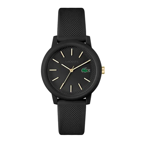 Lacoste Orologio Analogico al Quarzo da Donna Collezione LACOSTE.12.12 con Cinturino in Silicone Nero - 2001212