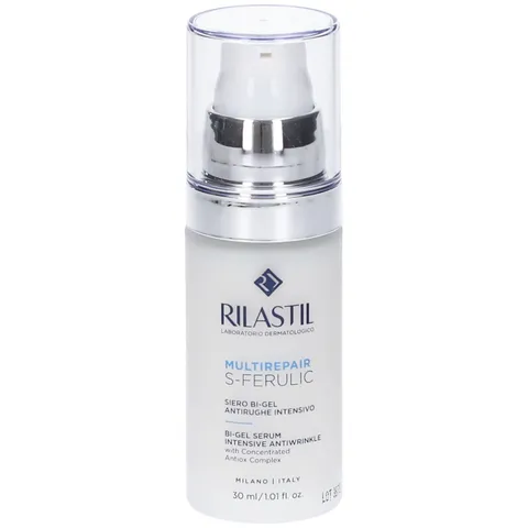 Rilastil Multirepair S-Ferulic Siero Bi-Gel Antirughe Intensivo, Adatto a Tutti i Tipi di
