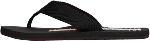 Tommy Hilfiger Uomo Infradito Corporate Beach Sandal Fascetta Ampia, Nero (Black), 39