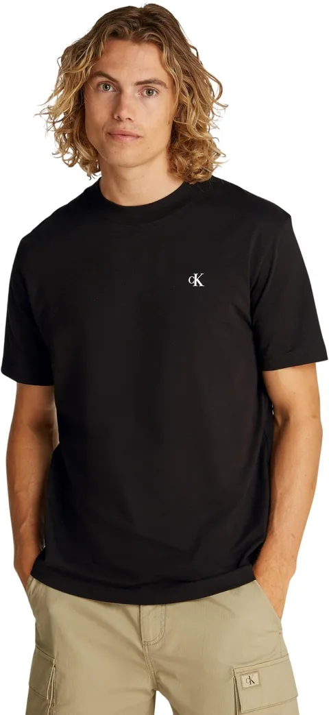 Calvin Klein Uomo T-Shirt Maniche Corte Painted Tee con Scollo Rotondo, Nero (CK Black)