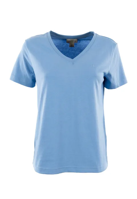 Calvin Klein Women's Archive Jersey VNK Tee EU LV047B205G Tees, Blu (Ortensia), XS, Blu