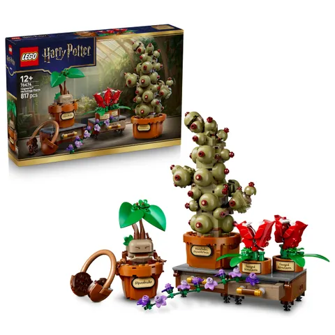 LEGO Harry Potter Piante di Erbologia di Hogwarts - Giocattolo Interattivo con Piante