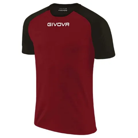 Givova Shirt Capo Interlock Granata/Nero Tg. XL
