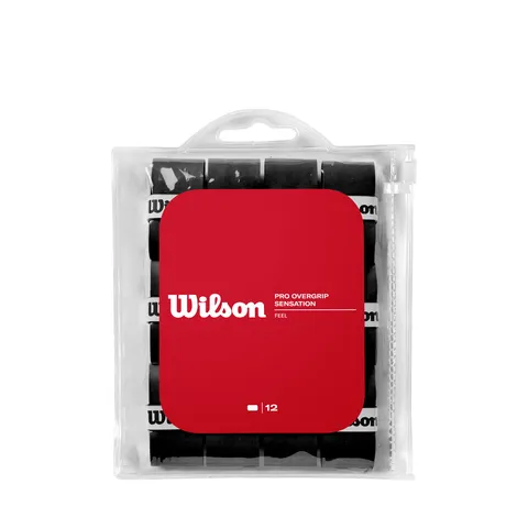 Wilson PRO Overgrip Sensation Impugnatura per Racchetta da Tennis, Unisex - Adulto, Nero