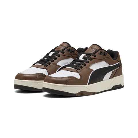 Puma RBD Break Low Sneaker, Unisex Bianco Nero-Bronzo Piatto, 3.5 UK, Puma White Puma