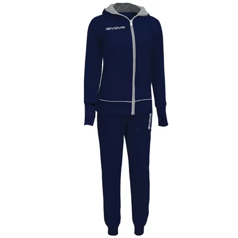 Givova TUTA KING STAR Donna Felpa BLU/Grigio Chiaro