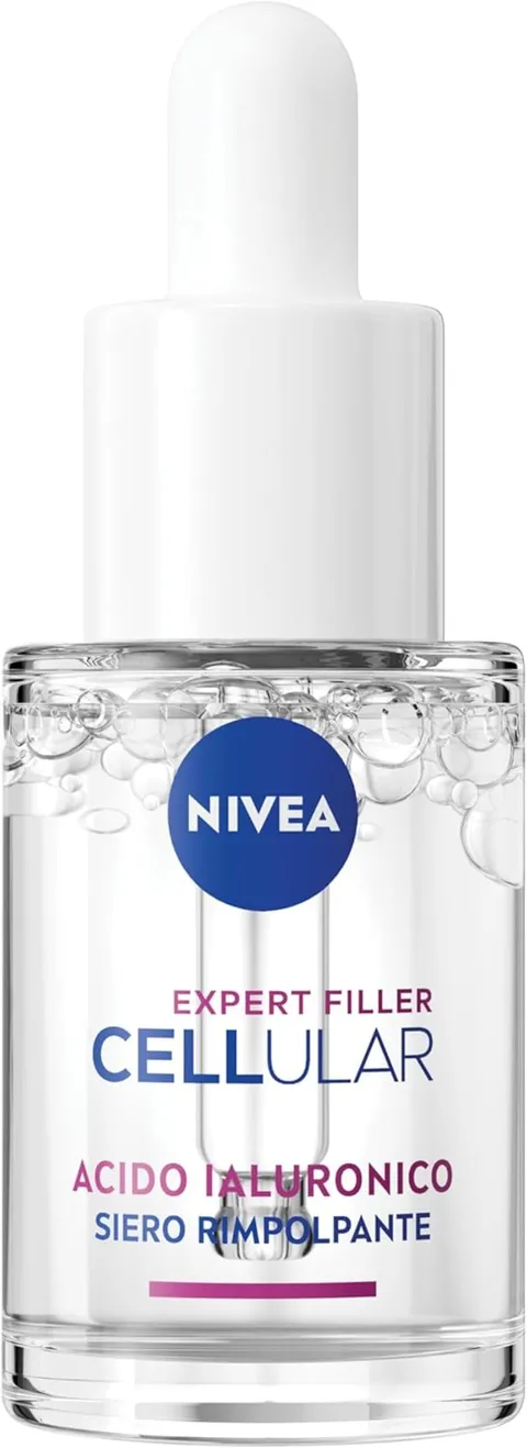 Nivea Cellular Expert Filler Siero Viso Acido Ialuronico Rimpolpante 15 ml, Siero viso