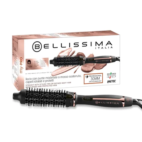 Bellissima Imetec P2 30 - Spazzola riscaldata per capelli 30 mm