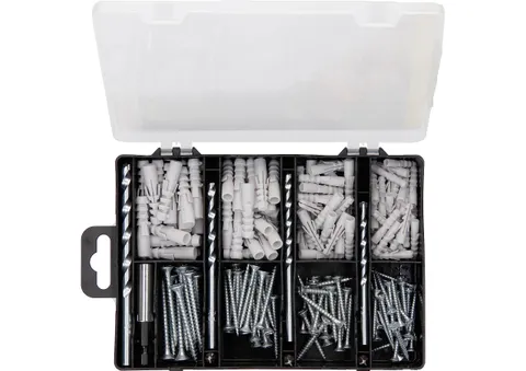 Bosch 2607019511 Set Completo per Fissaggio, 173 Pezzi, 4 Punte