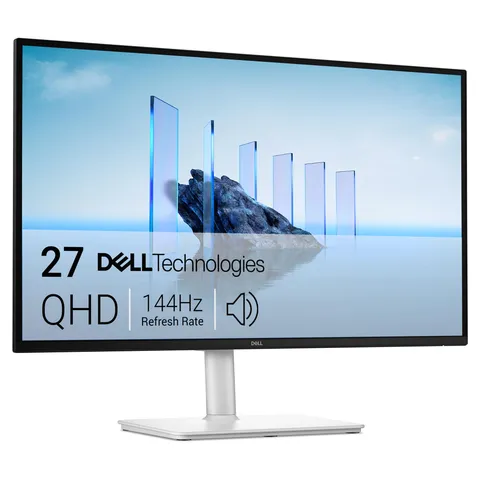 Dell 27 Plus Monitor - S2725DSM, QHD (2560x1440), 144Hz, IPS, 1ms MPRT, AMD FreeSync, 99% sRGB, Regolabile in Altezza, Altoparlanti integrati, DisplayPort, HDMI, 3 Anni di Garanzia, Bianco