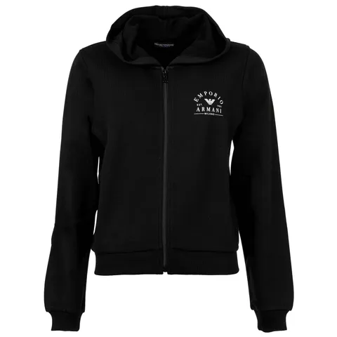 Emporio Armani Felpa con Cappuccio Zip Iconic Spugna Nera XL