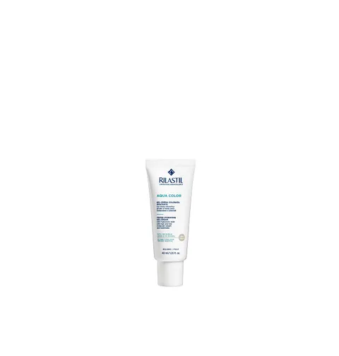 Rilastil Aqua Gel Crema Colorata Idratante, Idratazione 8h, Uniforma l'Incanto, Effetto