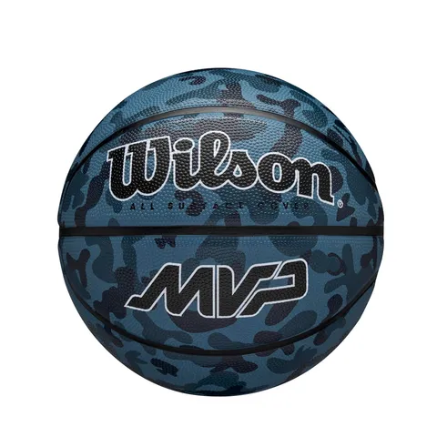 Wilson Pallone da Basket MVP CAMO, In Gomma Resistente per Tutte le Superfici, Presa e