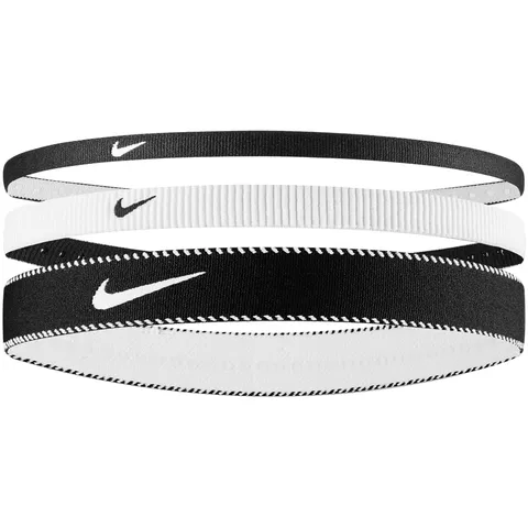 Nike Flex Classic Mixed Width 3PK Fascia per capelli da donna Black/White/Black One Size